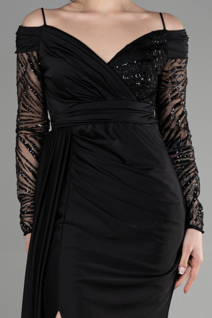 Long Black Evening Dress ABU3656