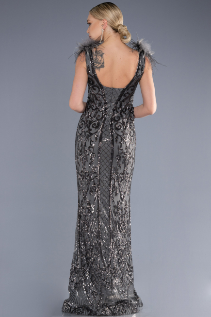 Long Anthracite Mermaid Prom Dress ABU3669