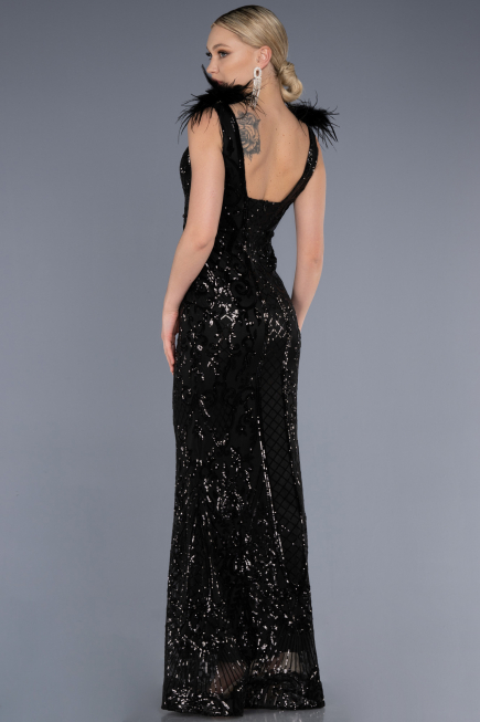 Long Black Mermaid Prom Dress ABU3669