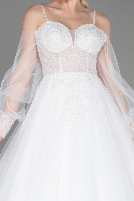 Long White Wedding Dress ABU3704