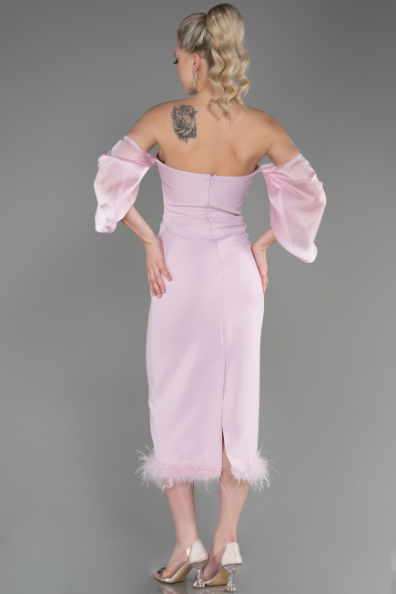 Midi Powder Color Invitation Dress ABK1796