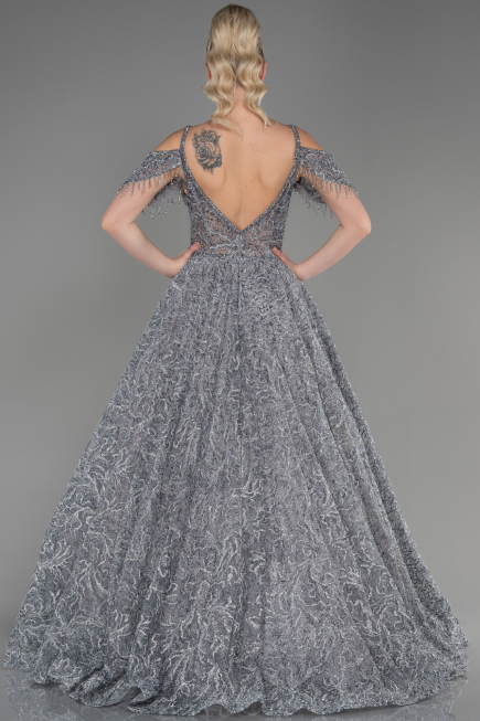 Long Grey Evening Dress ABU3708