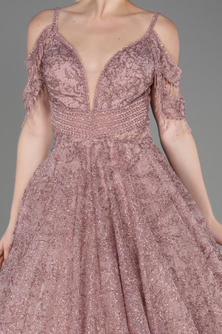Long Powder Color Evening Dress ABU3708