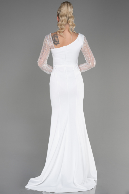 Long White Evening Dress ABU3712