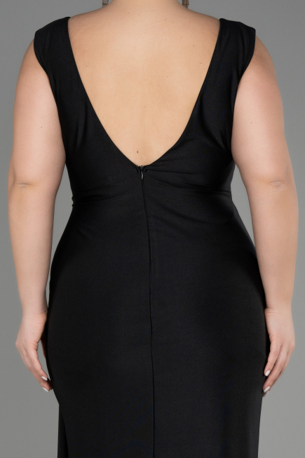 Long Black Formal Plus Size Dress ABU3737