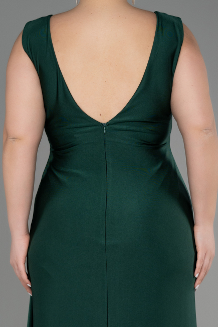 Long Emerald Green Formal Plus Size Dress ABU3737