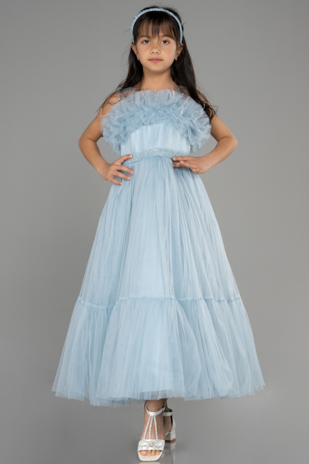 Long Blue Girl Dress ABU3726