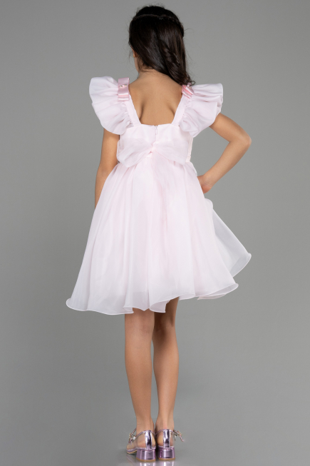 Long Powder Color Girl Dress ABU3722