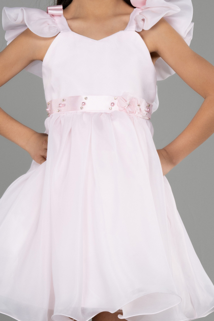 Long Powder Color Girl Dress ABU3722