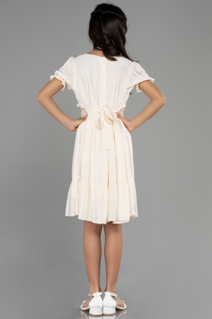 Midi White Girl Dress ABK1948