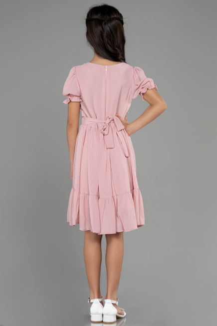 Midi Powder Color Girl Dress ABK1948