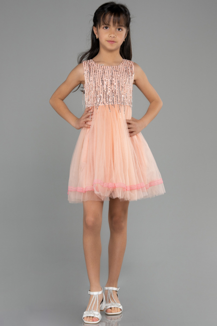 Short Salmon Girl Dress ABK1973