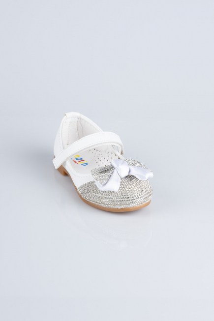 White Leather Kid Shoe MJ4000