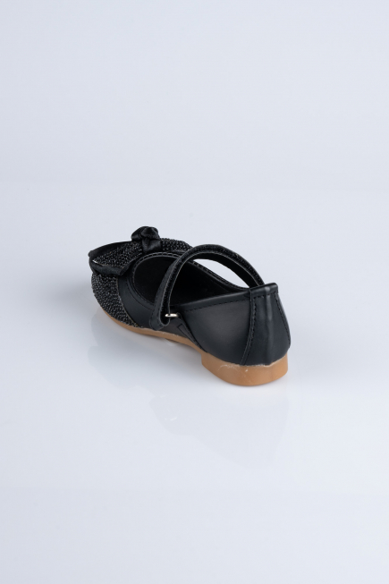 Black Leather Kid Shoe MJ4000
