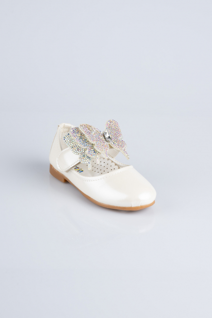 White Patent Leather Kid Shoe MJ4001