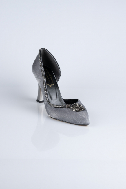 Platinum Satin Stiletto MJ8008