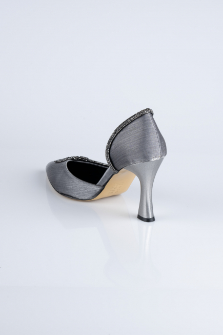 Platinum Satin Stiletto MJ8008