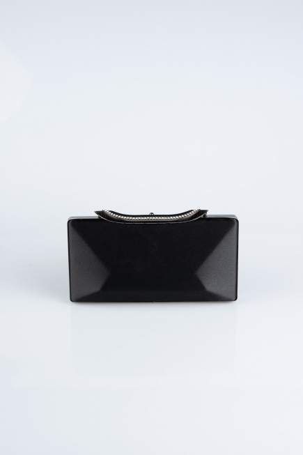 Black Satin Evening Bag V729