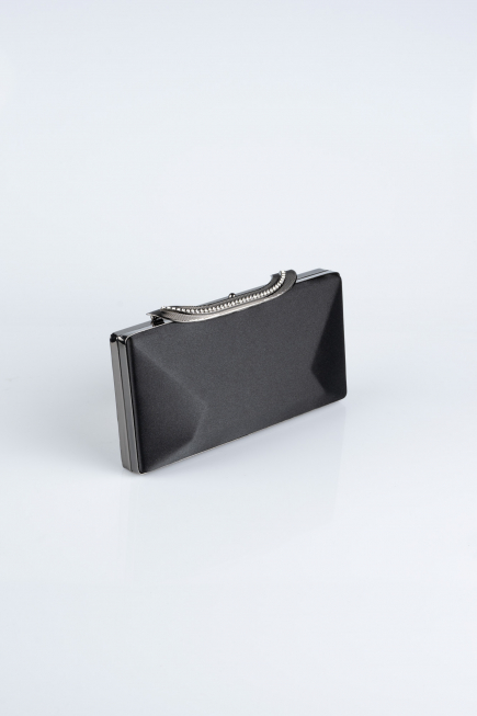 Black Satin Evening Bag V729