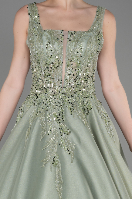Long Mint Haute Couture Dress ABU3745
