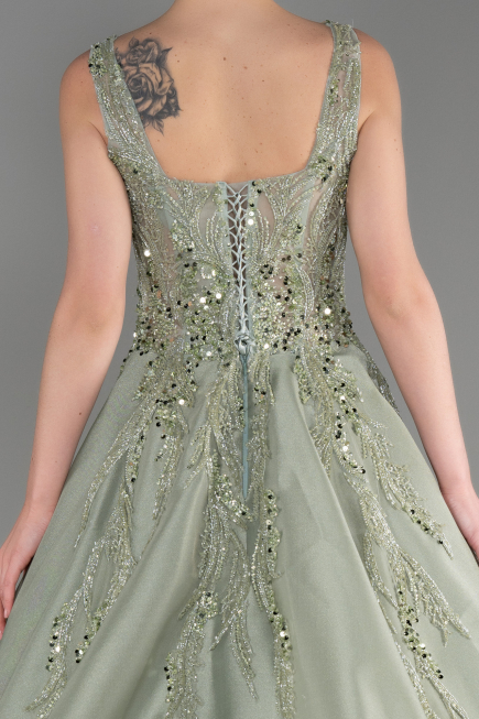 Long Mint Haute Couture Dress ABU3745