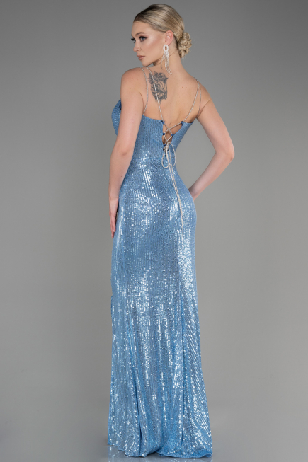 Long Indigo Mermaid Evening Gown ABU3768