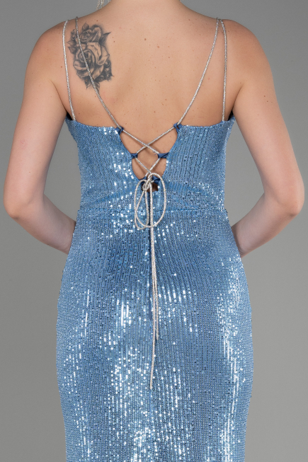 Long Indigo Mermaid Evening Gown ABU3768