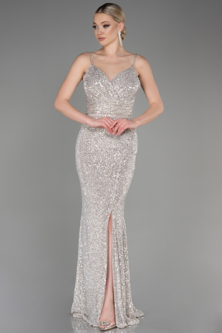 Long Mink Mermaid Evening Gown ABU3768