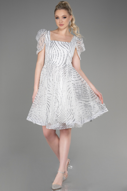 Short White Party Dress ABK2001