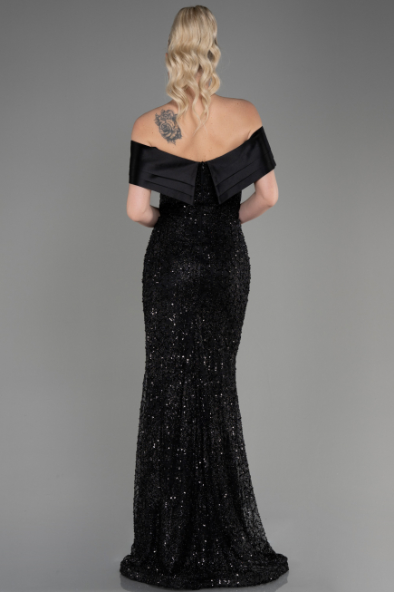 Long Black Mermaid Evening Gown ABU3770