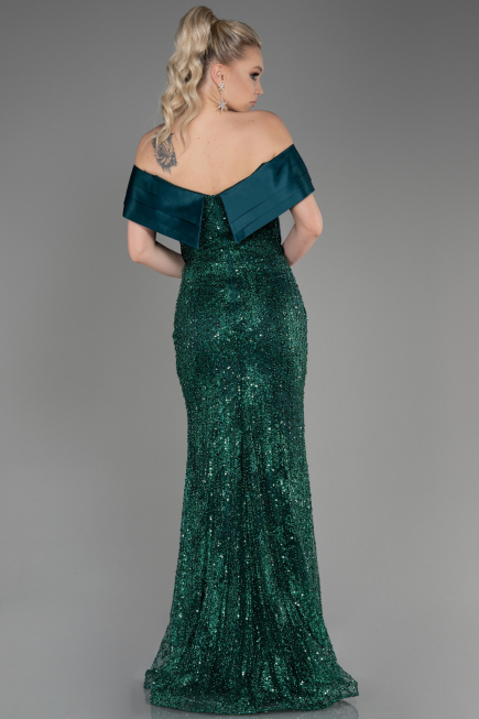 Long Emerald Green Mermaid Evening Gown ABU3770