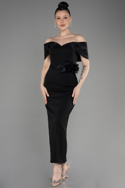 Midi Black Evening Dress ABK2014