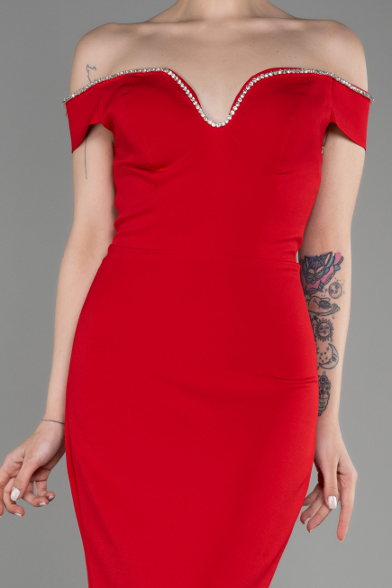Long Red Prom Gown ABU3781