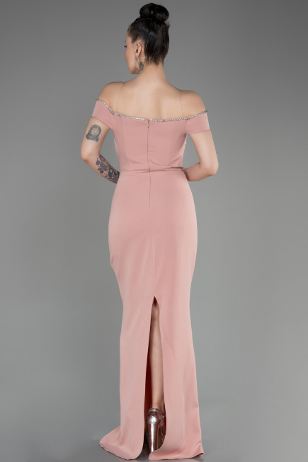 Long Powder Color Prom Gown ABU3781