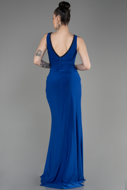 Long Sax Blue Mermaid Prom Dress ABU3782