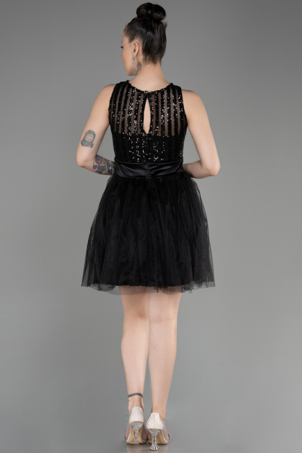 Short Black Prom Gown ABK2016
