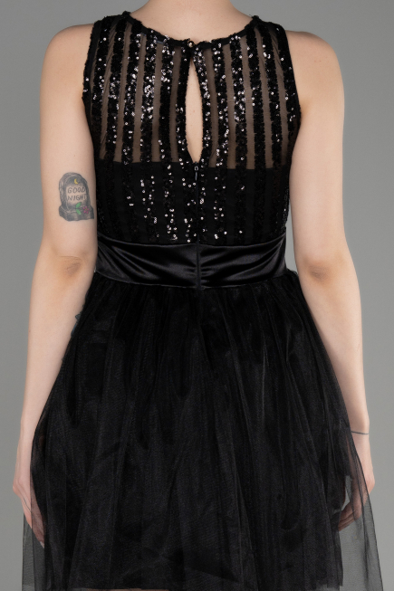 Short Black Prom Gown ABK2016