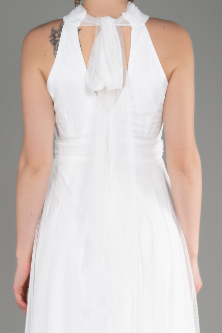 White Long Prom Gown ABU3252