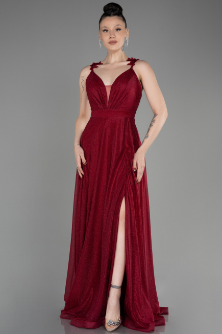 Burgundy Long Evening Dress ABU2307