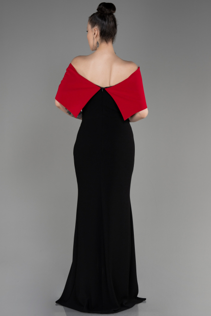 Black-Red Long Evening Dress ABU3775