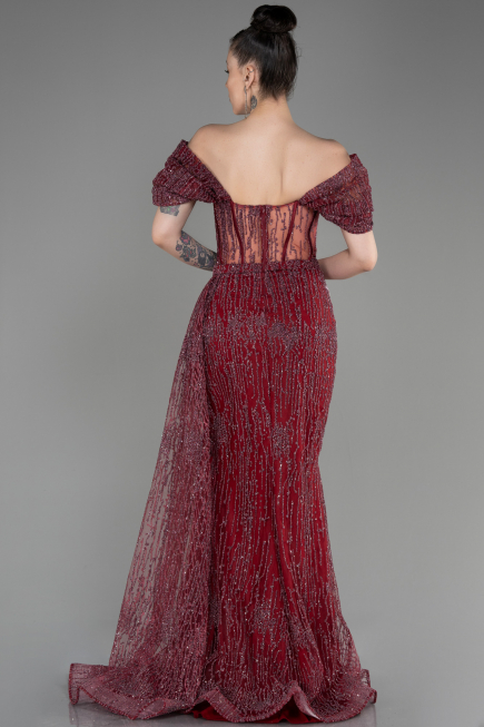 Long Burgundy Evening Dress ABU2706
