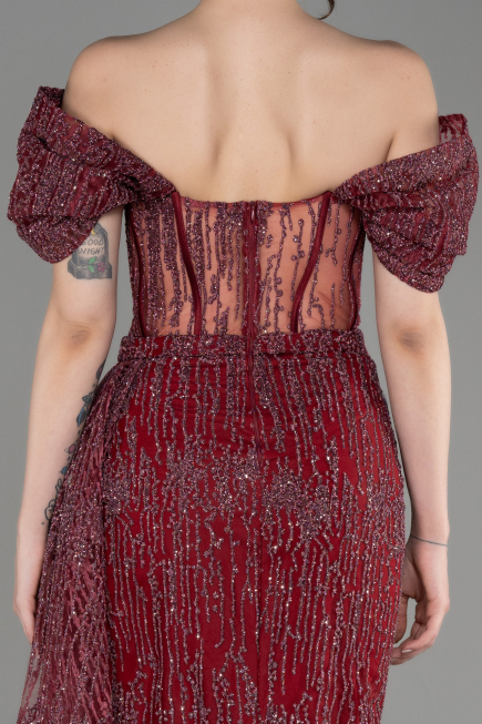 Long Burgundy Evening Dress ABU2706