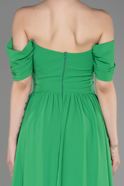 Green Long Chiffon Evening Dress ABU3827