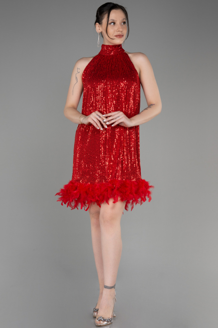 Short Red Party Dress ABK2049