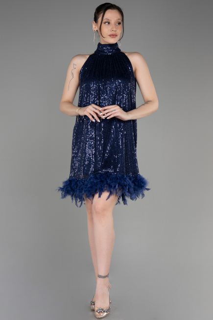 Short Navy Blue Party Dress ABK2049