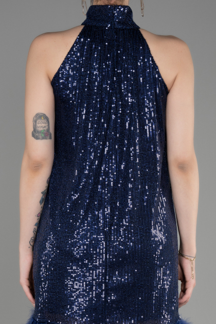 Short Navy Blue Party Dress ABK2049