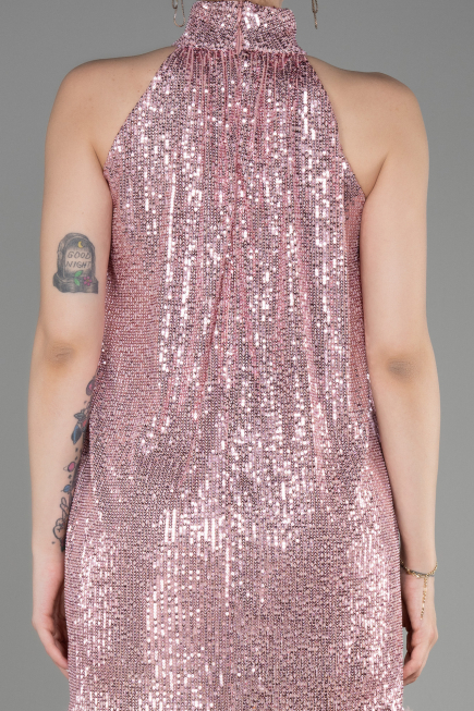 Short Powder Color Party Dress ABK2049