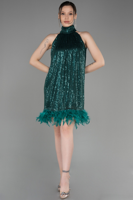 Short Emerald Green Party Dress ABK2049