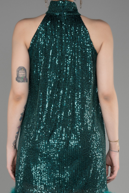 Short Emerald Green Party Dress ABK2049