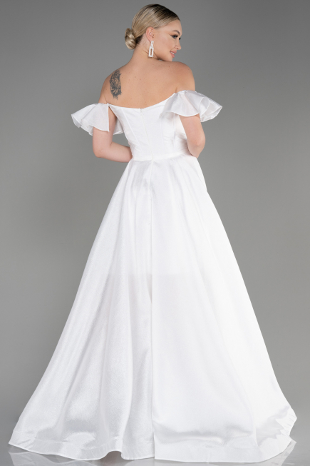 Long White Evening Dress ABU3884